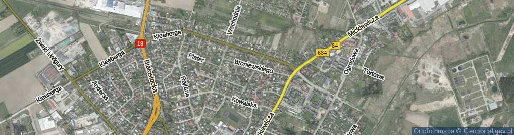 Zdjęcie satelitarne Broniewskiego Władysława ul.